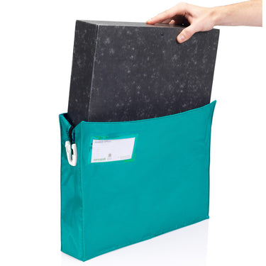 Mail Bag with Gusset ZG2 Green T2 in Action